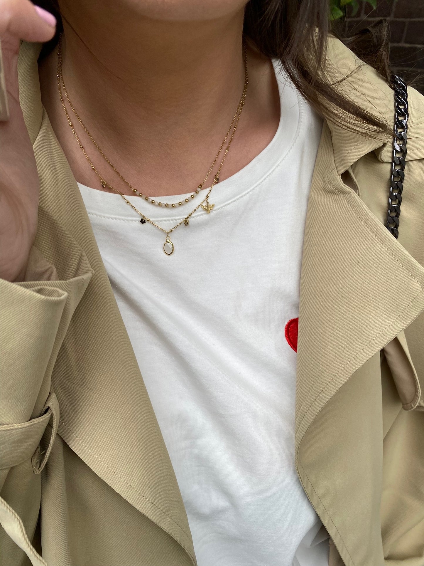 Collier Agathe blanc